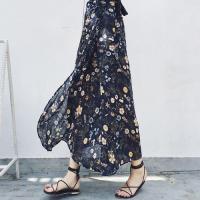 ราคา COD SDFSDRGBWWW High Waist Long Dress Women Chiffon Skirt Korean Floral Skirt A Line Beach Wrap Skirt Muslim Skirts Maxi Skirt Purple Skirt (20243985519)
