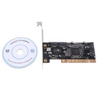 ราคา 4 Port RAID Controller Card PCI Expand Card 2 0 SATA II with Sil3114 Chip PCI Sata Internal Ports Raid Controller Card Replacement (19756273821)