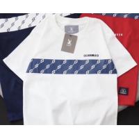 ราคา พร้อมส่ง เสื้อยืดสีพื้น ผ้าตัดต่อ คอตตอนนิ่ม งานปักโลโก้ cc oo แขนสั้น คอกลม (20930948514)