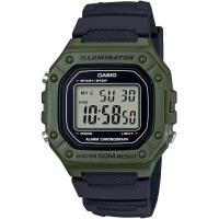 ราคา Casio Mens W 218H 1AVCF Classic Digital Display Quartz Black Watch Black Green (20686715589)