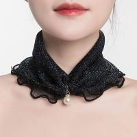 ราคา จี้มุก ผ้าพันคอตาข่าย ผ้าพันคอผ้าไหม สีทึบ ผ้าลูกไม้ สวมใส่สบาย ปกปิดรอยแผลเป็น ปกป้องคอ ผ้าพันคอ มีสไตล์และสง่างาม (18116731097)