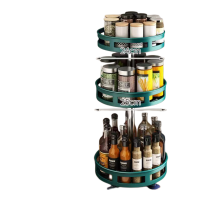 ราคา ชั้นวาง ชั้นวางเครื่องปรุงหมุน360องศา ชั้นวางเอนกประสงค์ เครื่องปรุงรสแบบหมุนได้ หมุนได้ 360 องศา ถาดเก็บเครื่องสำอาง ชั้นวางของครัว (18729247080)