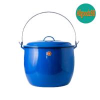 ราคา หม้อหูหิ้ว เคลือบสีน้ำเงิน หม้ออวย ขนาด 2628303234 cm ตรากระต่าย ตราแพนกวิน (16639526684)