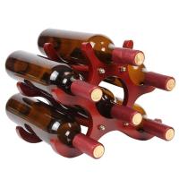 ราคา Creative Wooden Style Wine Rack 6 Pcs Wine Holders Wine Bottle Display Stand Organizer Bar Storage Racks (20253357926)