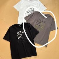 ราคา Loeweสภาพคล่อง High End Replica เสื้อยืดแขนสั้นผ้าฝ้ายปักลายตัวอักษรเสื้อยืดผู้ชายและผู้หญิง (18730659219)