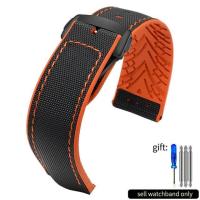 ราคา สายนาฬิกาสำหรับสายนาฬิกา Omega Seamaster 007 Super Fighter Butterfly Fly สายนาฬิกาซิลิโคนกันน้ำชาย 20 มม 22 มม (19644640513)