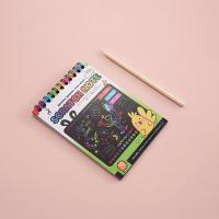 ราคา เด็ก DIY Scratch Notebook Rainbow Graffiti Scratch Drawing Cardboard Book (16788693298)