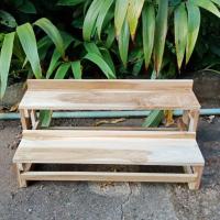 ราคา ชั้นวางบันได 2ชั้น ชั้นไม้วางของไม้สัก (4724110239)