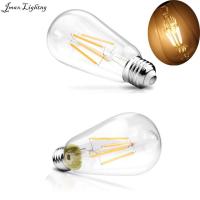 ราคา ไส้หลอดไฟ LED ST64 E27หลอดไฟเอดิสัน LED Jmax 4W 40W โคมไฟ3000K สีขาวอุ่นหลอดไฟวินเทจ (20667674357)