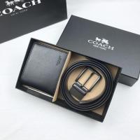ราคา Special hot sale COACH belt wallet combination mens belt multi card wallet gift set (16487287251)