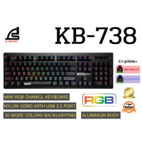 ราคา KEYBAORD คีย์บอร์ด SIGNO KB 738 INFESTA MINI RGB BLUE OPTICAL SWITCH RAINBOW LED EN TH 1Y ของแท้ (14824569007)
