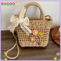 ราคา จัดส่งรวดเร็ว ดอกไม้หวายกระเป๋าหิ้วสานด้วยมือพร้อมกระเป๋าสะพายไหล่คอมโพสิตโบว์ลูกไม้พกพาได้ทนทานจัดเก็บข้อมูลแบบแข็งสำหรับสุภาพสตรีทริปช้อปปิ้ง (18577359157)