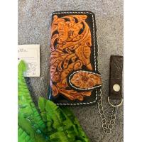 ราคา กระเป๋าหนังวัวแท้ หนังแกะลาย ใบยาว ชายและหญิงสไตล์วินเทจ (14797190364)