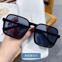 ราคา แว่นกันแดดของผู้หญิงย้อนยุคกรอบขนาดใหญ่แว่นตา Ins แว่นกันแดดของผู้หญิงสีดำชากรอบแว่นตาแว่นกันแดดเกาหลี (14369789845)