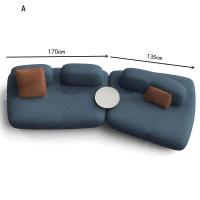 ราคา BUNISE Pebble fabric combination sofa Italian simple designer creative large flat villa living room hotel sofa TB120205 (21036867172)
