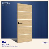 ราคา ประตู วงกบ มินิมอล Combo Set 3 ประตูสำเร็จรูป SMART HDF วงกบไม้จ๊อยซ์ สีโอ็คดำ ประตูภายใน ประตูห้องนอน ประตูมินิมอล ติดตั้งบานเลื่อนได้ (20504921969)