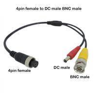 ราคา 1pcs Aviation Head M12 4Pin male female to BNC DC RCA MALE FEMALE Extension Connector Cable Adapter for CCTV Camera Security WB5TH (19769175809)