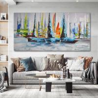 ราคา เรือบนภาพวาดสีน้ำมันรูปทะเลบนผ้าใบพิมพ์ลายทิวทัศน์รูปภาพสีสันสวยงามสำหรับห้องนั่งเล่นภาพวาดบนผืนผ้าใบเครื่องตกแต่งฝาผนังและภาพพิมพ์1ชิ้นภายในกรอบหรือไร้กรอบ การปรับแต่งรวมถึงผ้าใบวาดภาพและกรอบ (200208
