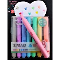 ราคา ปากกา เน้นข้อความ ไฮไลท์ CHOSCH Pastel CS H716สีพาสเทล มี 8 สี (16616933970)