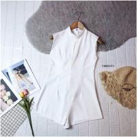 ราคา 13680 จั๊มสูทขาสั้น แขนกุด ผ่าแหวกอก ทรงเรียบหรู เสื้อผ้าแฟชั่น ชุดเที่ยว (16980473203)