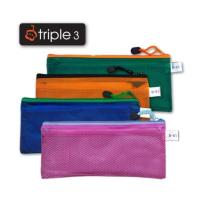 ราคา กระเป๋า กระเป๋าใส่เครื่องเขียน รุ่น Zippered mesh pouch แบบ ใส่ปากกา และแบบใส่กระดาษ A4 สีสันสดใส Triple3 (13281967370)