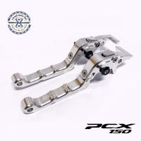ราคา มือเบรค อะไหล่แต่ง Honda PCX สีเงิน งาน CNC All parts ปรับระดับ พับได้ (694826735)