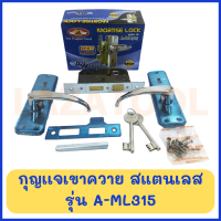 ราคา ALLWAYS กุญแจเขาควายสแตนเลส รุ่น A ML315 กลับลิ้นซ้ายขวา ด้วยปุ่มนอกตัวถัง พร้อมกุญแจ 2 ดอก เขาควาย (20534769929)