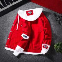 ราคา ZZOOI Spring 2019 Red Pink Black Jeans Jacket Men Slim Streetwear Ripped Denim Jacket Hoodie Men Hip Hop Bomber Jacket Homme Autumn (20608192790)