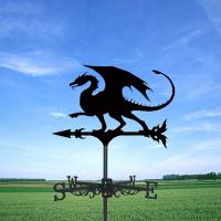 ราคา 1pc Weather Vane Flying Dragon Silhouette Anti Rust Outdoor Decor Tool for Roof Garden Garden Shed Home Fence Column Greenhouse Barn (20512886641)