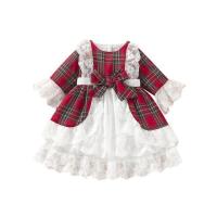 ราคา Ma 1 7Y คริสต์มาสเด็กผู้หญิงเดรสสีแดงเด็กหัดเดินชุดเดรสปาร์ตี้ทูทูแบบลูกไม้ลายสก็อตเครื่องแต่งกายคริสต์มาสปีใหม่ D01 (19726385844)
