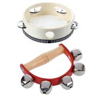 ราคา 1Pcs 6 inch Musical Tambourine Tamborine Drum Round Percussion 1Pcs Tambourine Handbell Early Educational Musical Instrument Rhythm Beats Shaking Small Jingle Bell Toy (11992926867)