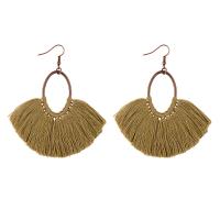 ราคา ต่างหูทองสัมฤทธิ์รูปวงรีทำด้วยมือด้ายสีทองบิดเกลียวนุ่มและ Earringsxai (19642849042)