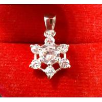 ราคา จี้เงินแท้ เพชรรัสเซียกระจุกประกายดาว (6547176717)