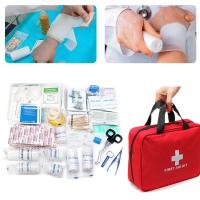 ราคา Red Emergency Survival Kits Trauma Medical Supplies Wound Bag Treatment Pack Set First Aid Kit For Family Outdoors Hiking Camping (19854873469)