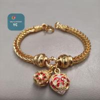 ราคา สร้อยข้อมือถุงทอง ลงยา พร้อมจัดส่ง (15651305971)