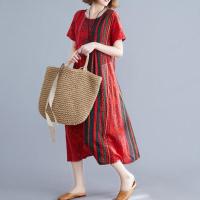 ราคา chonga เดรสคลาสสิคสไตล์โฟล์คเก๋ๆ ทรงกลางสำหรับแม่กลางที่ชื่นชอบลายพิมพ์ที่สวยงามและเก๋ (19724420629)