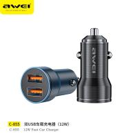 ราคา Awei C 855 ที่ชาร์จในรถ36W 18W 12W ที่ชาร์จอลูมิเนียมอัลลอยสองพอร์ตสำหรับ iPad iPhone 15 14 Pro Samsung Huawei Xiaomi (20706022755)