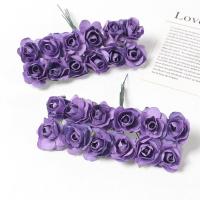 ราคา 12ชิ้น พวงกระดาษช่อเล็ก1 5ซม กุหลาบดอกไม้ประดิษฐ์มือสำหรับสมุดภาพของตกแต่งงานแต่งงานช่อดอกไม้ปลอมขนาดเล็ก (20147320921)