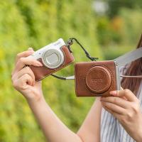 ราคา Sony ZV1 second generation camera bag sony micro single ZV1F protective case ZV1M2 base leather case lanyard accessories portable (19847725452)