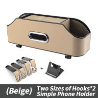 ราคา Daihatsu กล่องกล่องเก็บของเก้าอี้หลังรถถุงแบบแขวนกล่องทิชชู่เบาะหลังอเนกประสงค์พร้อมที่วางแก้วสำหรับ Daihatsu Mira Delta Ayla Sirion Feroza Charade Hijet (21125127757)