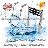 ราคา บันได แตนเลส สำหรับ เรือ AISI 316 Stainless Steel Marine 3 Step Telescopic Marine Drop Boat Ladder Swim Step I B O B Swim Ladder (3959742410)