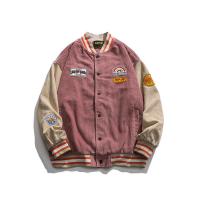 ราคา Monivia Autumn Winter Mens Baseball Jackets Embroidered American Letters Thick Corduroy Coat Male Harajuku Retro Uniform (11745815088)
