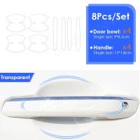 ราคา 8ชิ้น เซ็ตสำหรับ BMW รถ Universal Hand หัวเข็มขัดป้องกัน Anti Scratch จับประตูชาม TPU สติกเกอร์โปร่งใสป้องกันฟิล์มรถสติกเกอร์ Fit 5 Series 525 530li 325X3X4X5X6 x7 7 Series 1 Series 3 Series ฯลฯ (1115