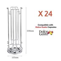 ราคา ที่วางกาแฟโลหะแบบหมุนได้36024 32ถ้วยชั้นวางจัดเก็บกาแฟแคปซูลพอดีสำหรับแคปซูล Dolce Gusto (12892289822)