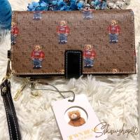 ราคา TTWN BEAR กระเป๋าสตางค์ใบยาวน้องหมี USA วินเทจ มีสายคล้องมือ มีช่องใส่มือถือ ลายหายาก ของแท้ พร้อมส่ง (20703098077)