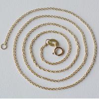 ราคา สร้อยคอทองคำ9Kสร้อยคอสายโซ่วงรี9ct พร้อมตัวล็อคสปริง (20457283588)