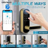 ราคา rifeikai 1pc Keyless Entry Door Lock Keypad Door Lock Keyless Door Lock Fingerprint Door Lock Biometric Door Lock Keypad Entry Door Lock Passcode Code Door Lock Digital Smart Door Lock Smart Lock (203