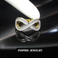 ราคา Inspire Jewelry แหวนรูป infinity ประดับด้วยเพชรCZ ตัวเรือนหุ้มทองแท้ 24K (641614544)