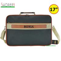 ราคา Shop 889กระเป๋าสะพายไหล่ BONIA กระเป๋าถือ กระเป๋าใส่เอกสาร กระเป๋าทรงแมสเซนเจอร์ ขนาด 17 นิ้ว รุ่น 4621 17 (8470566756)