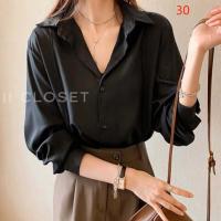 ราคา พร้อมส่ง เสื้อเชิ้ตลำลองผู้หญิงเเขนยาวส ผ้าใส่สบาย ไม่ร้อน ใส่ได้ทุกโอกาส (20283048779)